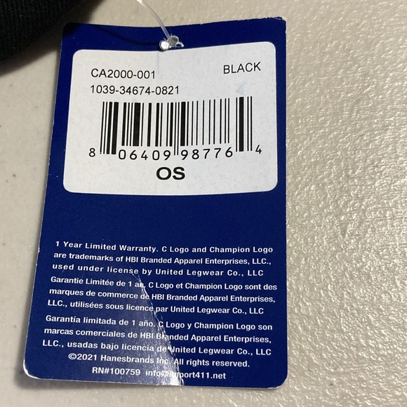 Draftkings, Champion, Men's adjustable, OS hat, Black - Picture 11 of 11